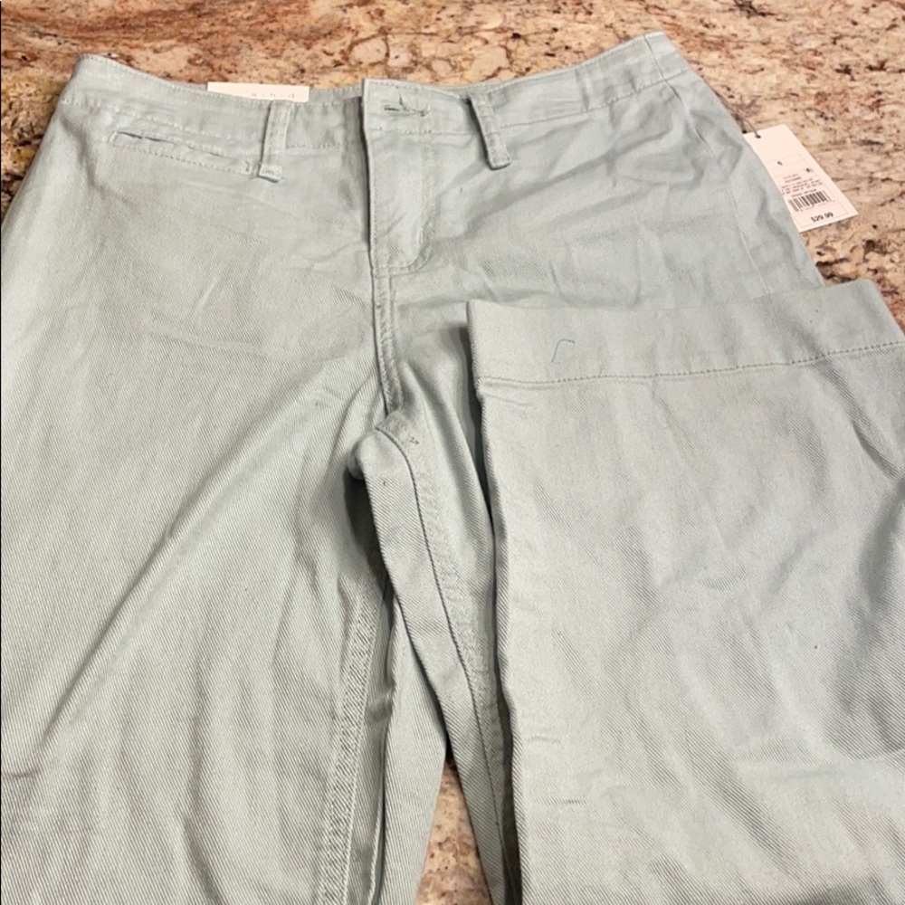 Wide-Leg Cropped High Rise Pants
